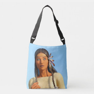 Bolsa Ajustável Bonita roupa de Indígenas de mulher nativa america