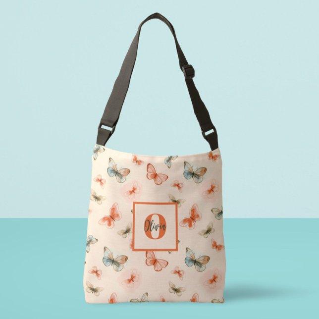 Bolsa Ajustável Borboletas Aquarela Modernas (Criador carregado)