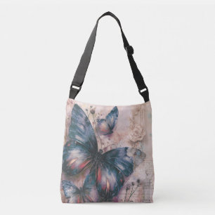Bolsa Ajustável Borboletas Roxas Vintage Bag