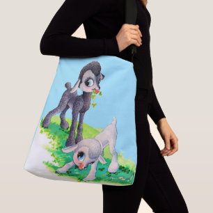Bolsa Ajustável borrego branco preto