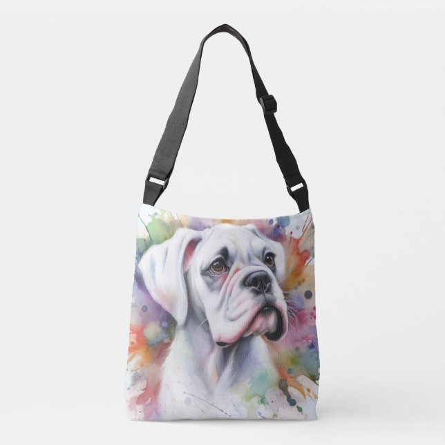 Bolsa Ajustável Boxer Whimsical Boxer Joy-Dog Embolado com Padrões (Frente)