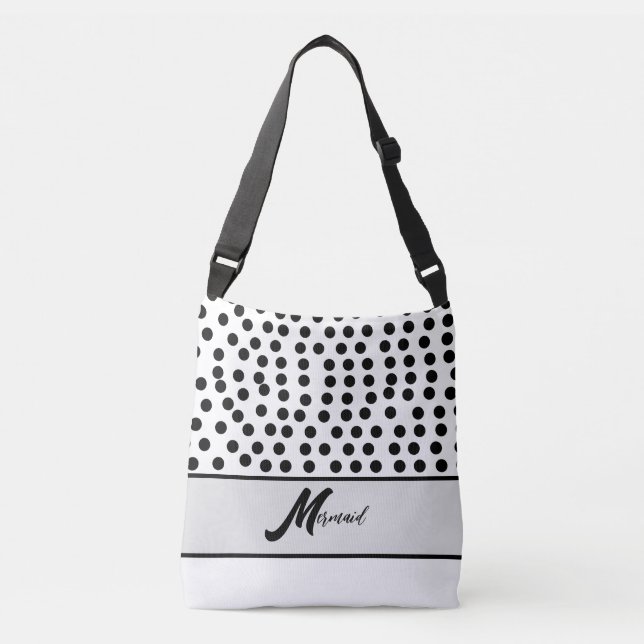 Bolsa Ajustável Branco preto (Frente)