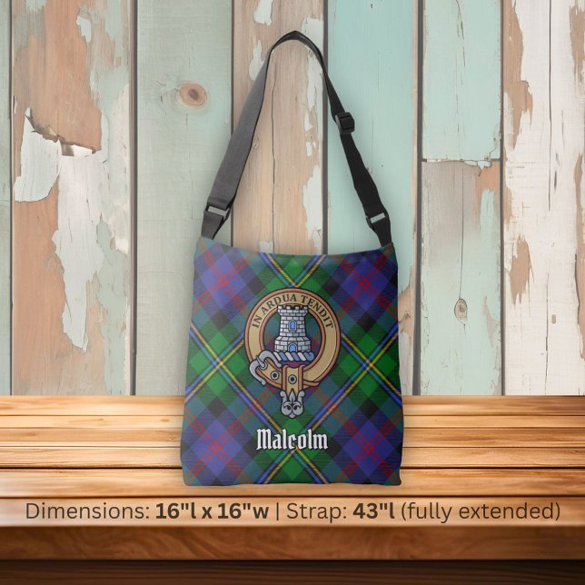 Bolsa Ajustável Brasão do Clã Malcolm sobre Tartan (Criador carregado)