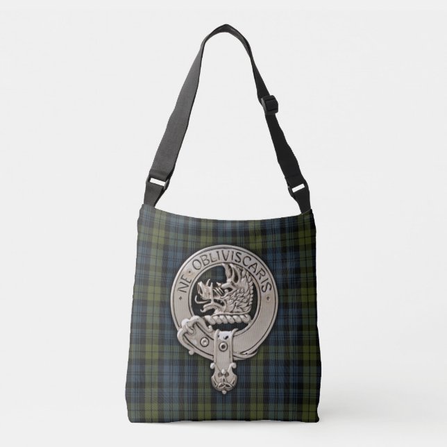 Bolsa Ajustável Brasão e Tartan do Clã Campbell (Frente)