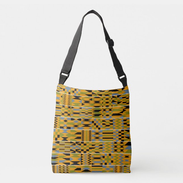 Bolsa Ajustável Bright Afrocentric Ouro Kente (Frente)