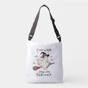 Bolsa Ajustável bruxa-branca simples e elegante no primeiro dia da