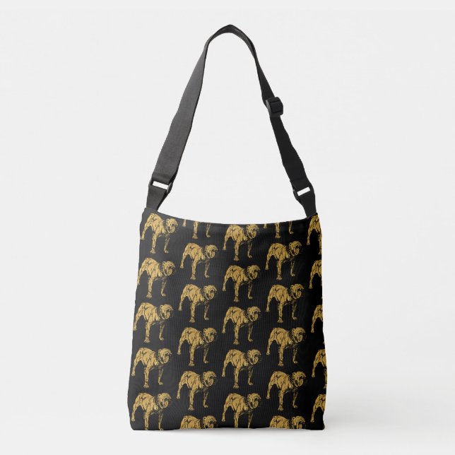 Bolsa Ajustável Buldogue dourado TP (Frente)