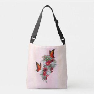 Bolsa Ajustável Buquês de Blush, Borgonha e Rosas Brancas