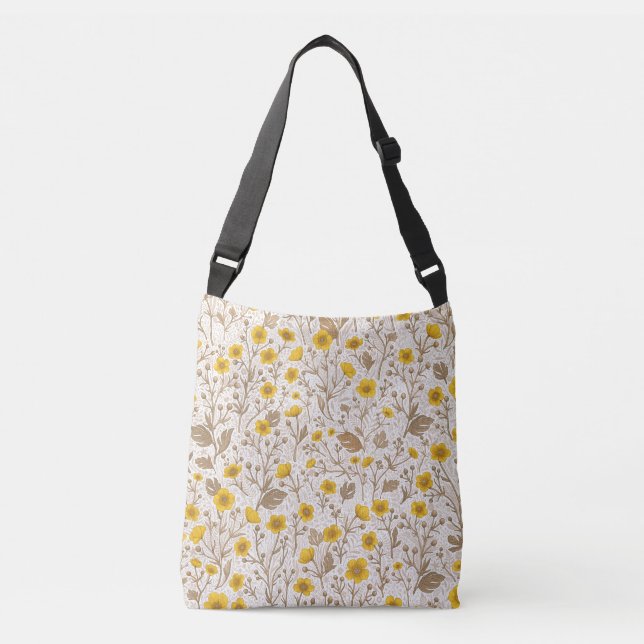 Bolsa Ajustável Buttercups, amarelo e marrom (Frente)