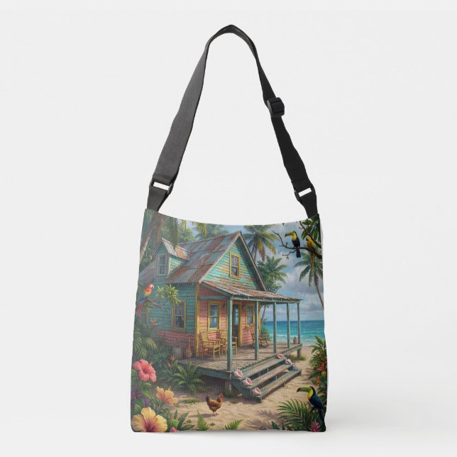 Bolsa Ajustável cabana de praia jamaicana (Frente)
