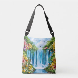 Bolsa Ajustável Cachoeira pintada à aquarela