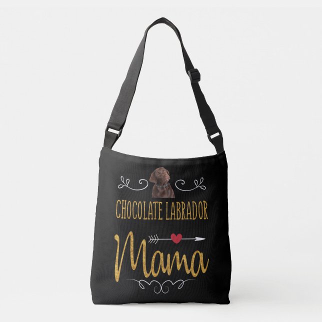 Bolsa Ajustável Cachorro | Chocolate Labrador Mama (Frente)
