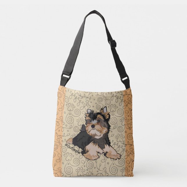 Bolsa Ajustável Cachorro de Puppia do Ombro por todo o Impressão (Frente)