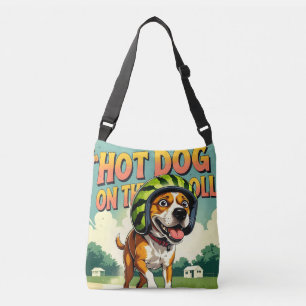 Bolsa Ajustável Cachorro de Skate Verão Divertido Retro Praia 