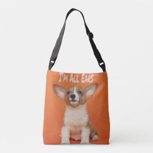 Bolsa Ajustável Cachorro Louco Sou Todo Ouvido, Bonito Meme