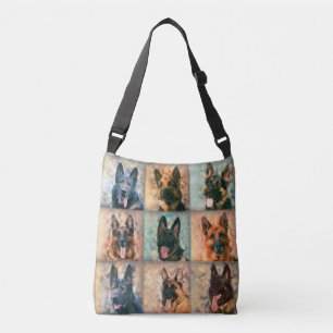 Bolsa Ajustável Cães de german shepherd - GSD - colagem da arte d