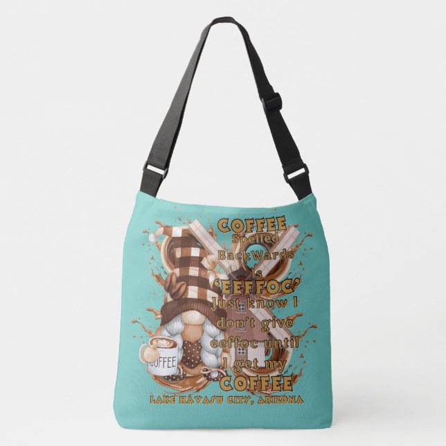 Bolsa Ajustável Café EefGnome WindMill Holandês Lago Havasu (Frente)