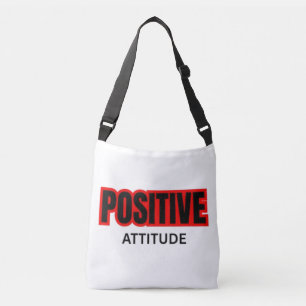 Bolsa Ajustável Camiseta de Tipografia Motivacional Atitude Positi