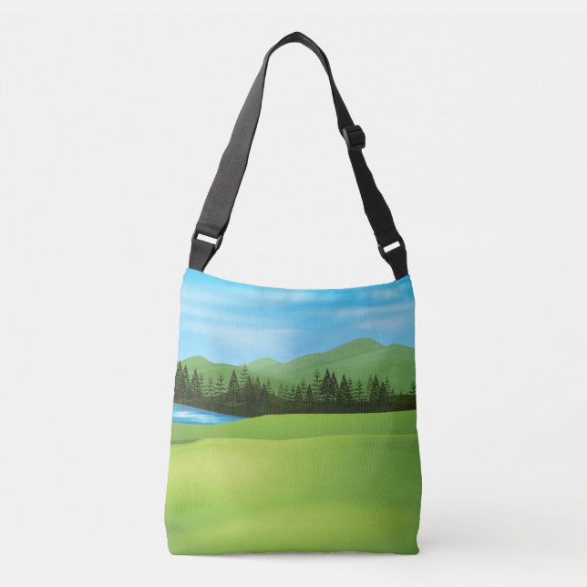 Bolsa Ajustável Campo verde (Frente)