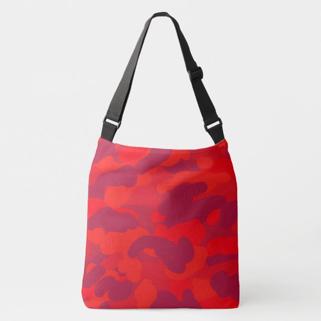Bolsa Ajustável Camuflagem Camo Padrões Nuvens de Vermelho (Frente)