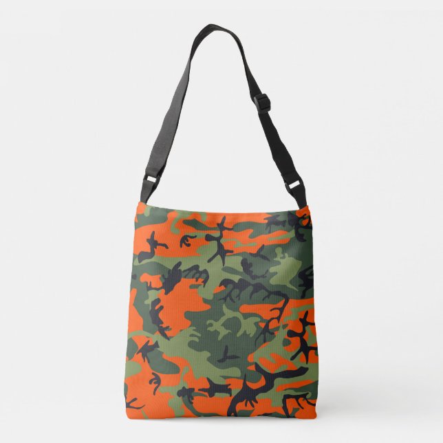 Bolsa Ajustável Camuflagem Laranja e Verde, Militar, Exército (Verso)