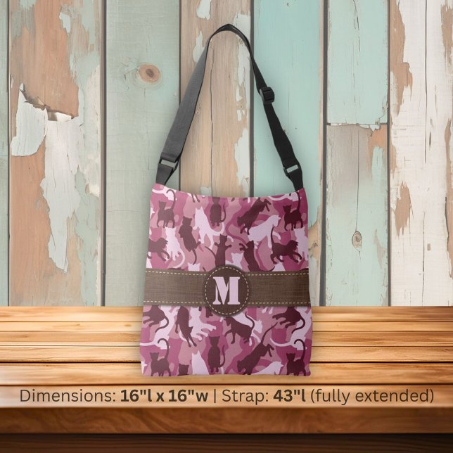 Bolsa Ajustável Camuflagem Rosa Gatos (Criador carregado)