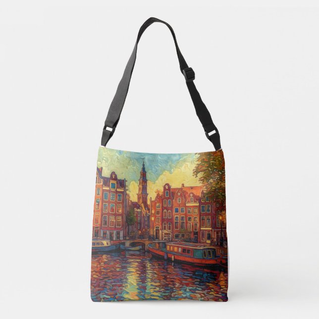 Bolsa Ajustável Canal Amsterdã guarda estilo van Gogh (Verso)
