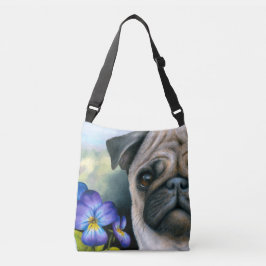 Bolsa Ajustável Cão 133 Pug, com o saco todo-o-impressão