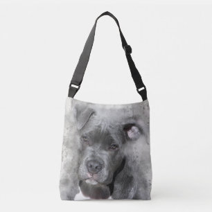 Bolsa Ajustável Cão do pitbull da pintura da aguarela do efeito do