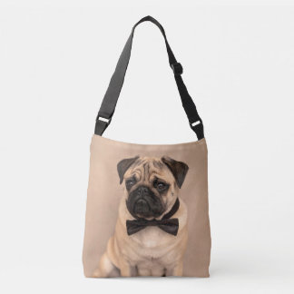 Bolsa Ajustável Cão do Pug da jovem corça com laço