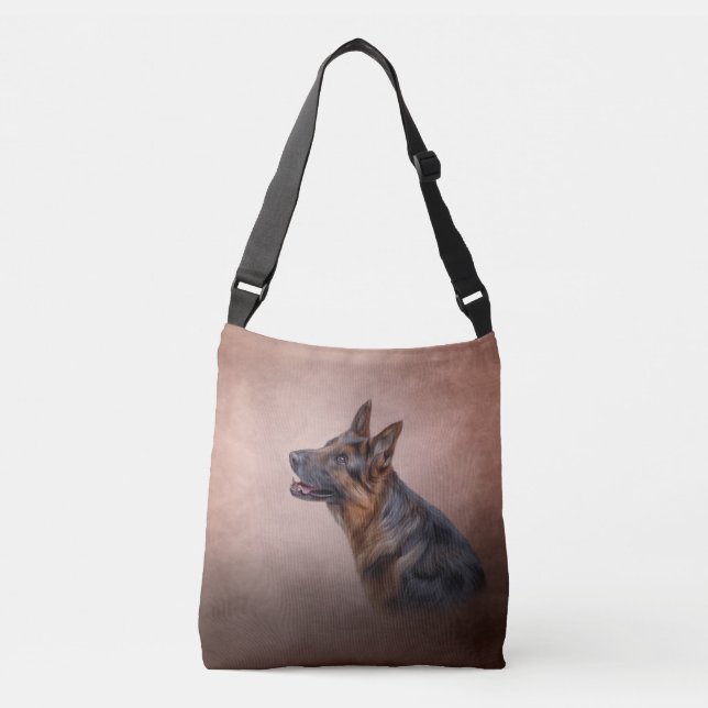 Bolsa Ajustável Cão German shepherd de Desenho (Frente)