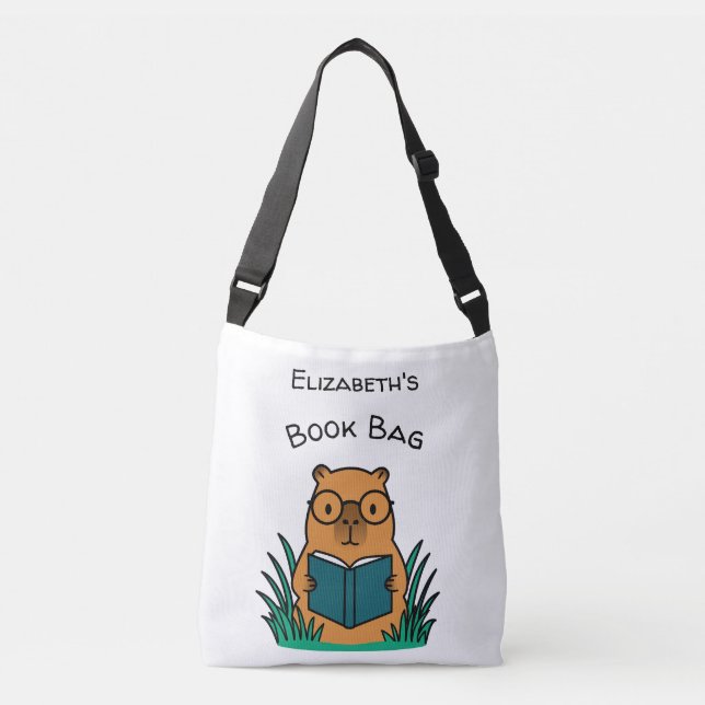 Bolsa Ajustável Capybara Reading Book (Frente)
