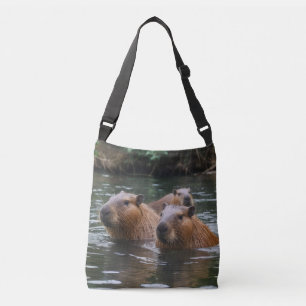 Bolsa Ajustável Capybaras Nadando No Rio,