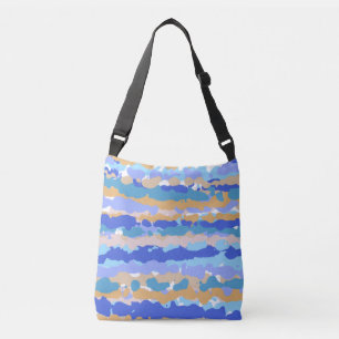 Bolsa Ajustável Caramelo abstrato Gráfico Azul Teal Laranja