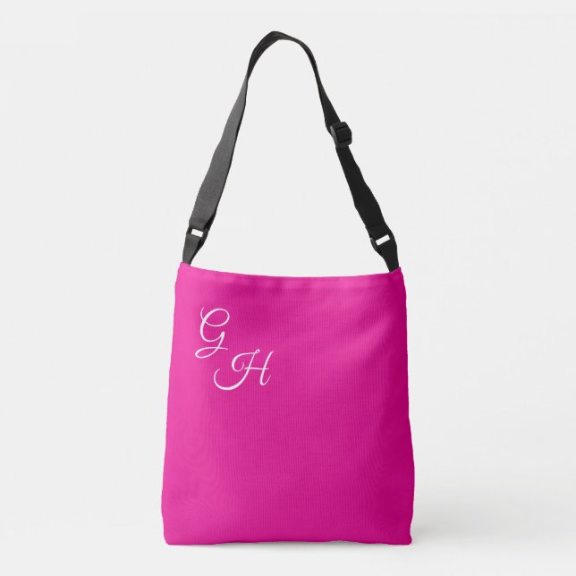 Bolsa Ajustável Cartas de Graça - Rosa Quente e Branco: (Verso)