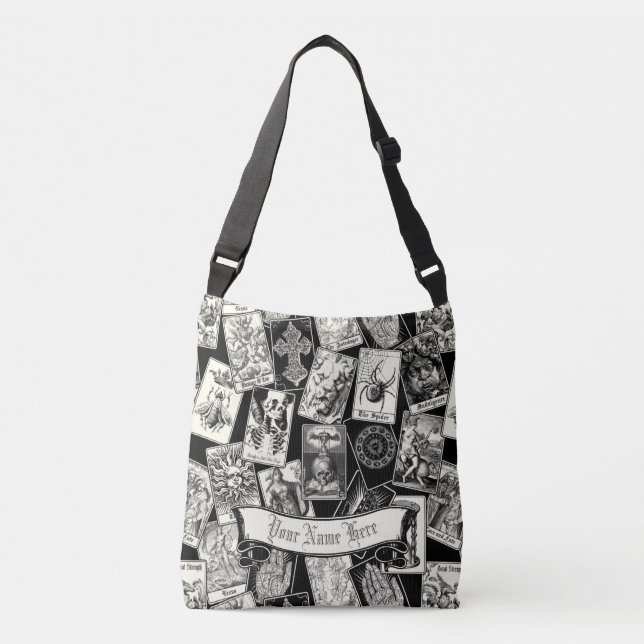 Bolsa Ajustável Cartões de Tarô de Bruxa Gótica (Frente)