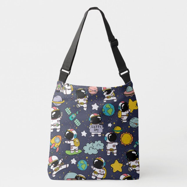 Bolsa Ajustável Cartoon espacial astronauta (Frente)