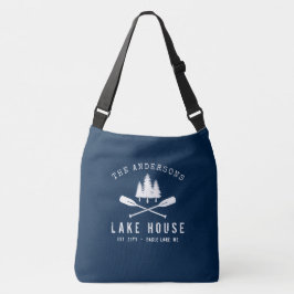 Bolsa Ajustável Casa de Lago Rústica Nome da Família Remo de Barco