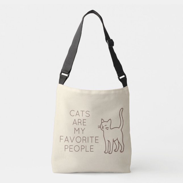 Bolsa Ajustável Cats are my favorite people (Frente)