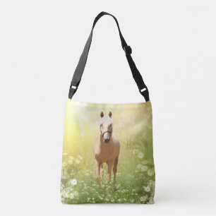 Bolsa Ajustável Cavalo do Palomino nas margaridas