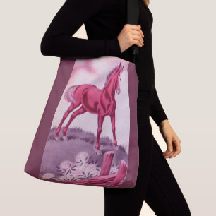 Bolsa Ajustável cavalo feliz a rosa