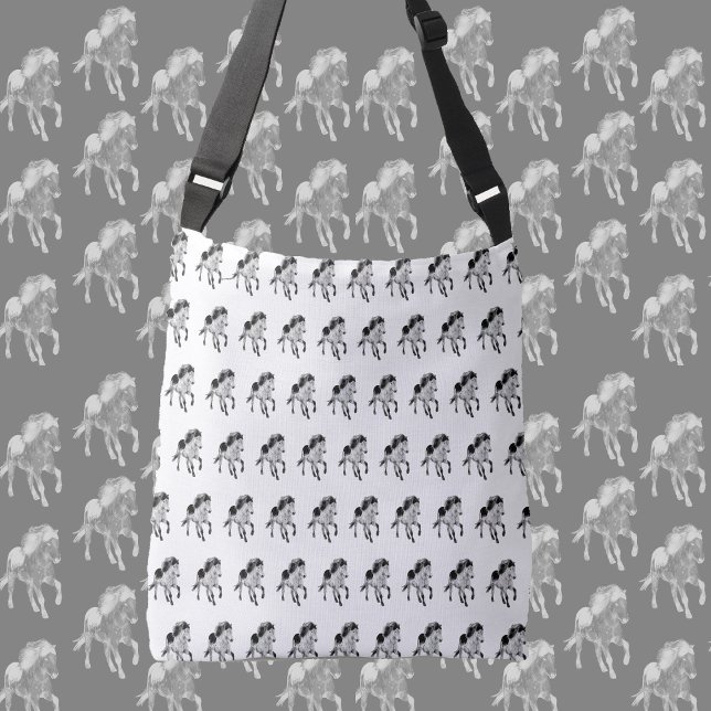 Bolsa Ajustável Cavalo islandês em movimento (Criador carregado)