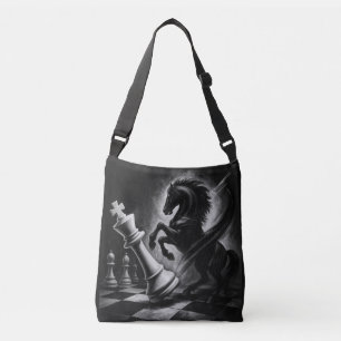 Bolsa Ajustável Cavalo Negro Dramático vs. Rei - Trabalho de arte 