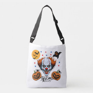 Bolsa Ajustável Cena de Halloween de Palhaço Assustador com Abóbor