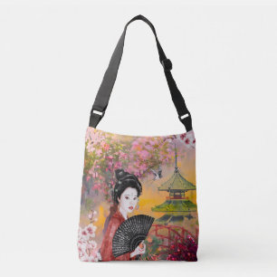 Bolsa Ajustável Cena Japonesa Com Mulher