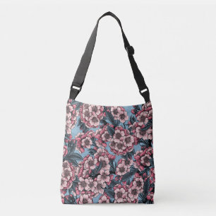 Bolsa Ajustável Cereja floresce em rosa e azul