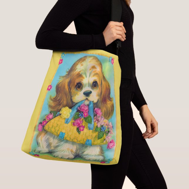 Bolsa Ajustável cesto de flores de cãozinho fofo (Close Up)