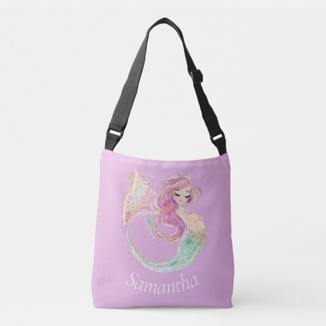 Bolsa Ajustável Chá de fraldas cor-de-rosa do Mermaid Party (Frente)
