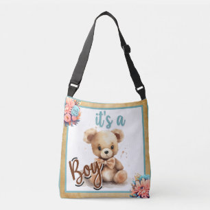 Bolsa Ajustável Chá de fraldas do Urso Azul Boho