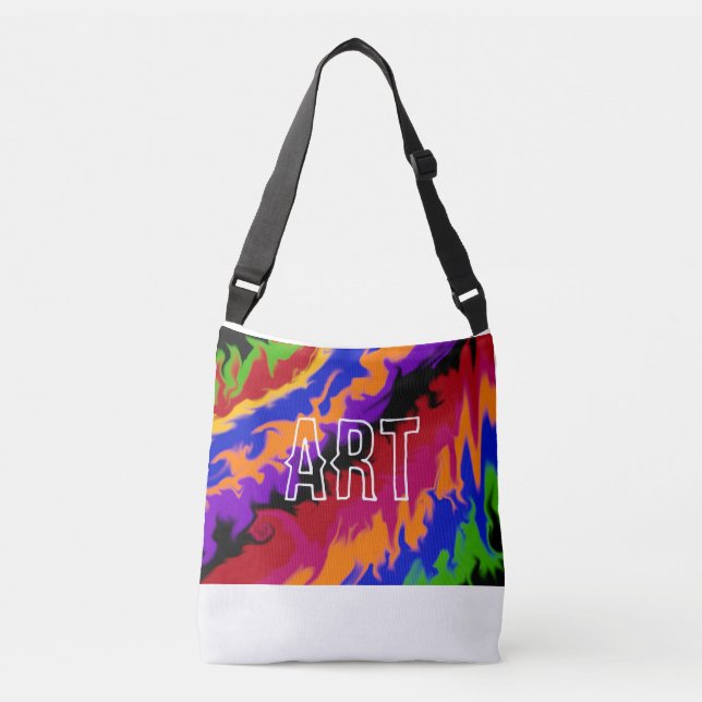 Bolsa Ajustável Chamas em Cores Abstratas (Frente)